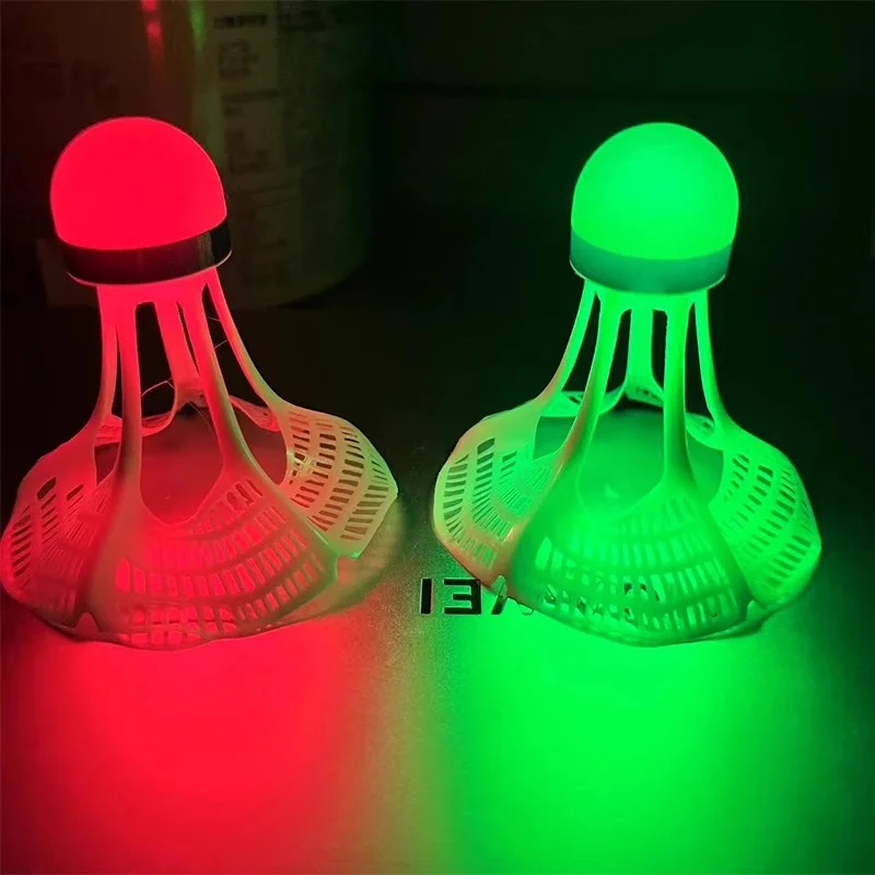 Badminton Nylon Shuttlecock - Glow-In-The-Dark Windproof Badminton Shuttlecock Ball Wind