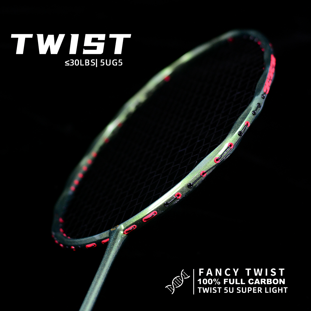 Badminton Background - TWIST 100% Full Carbon Fiber Badminton