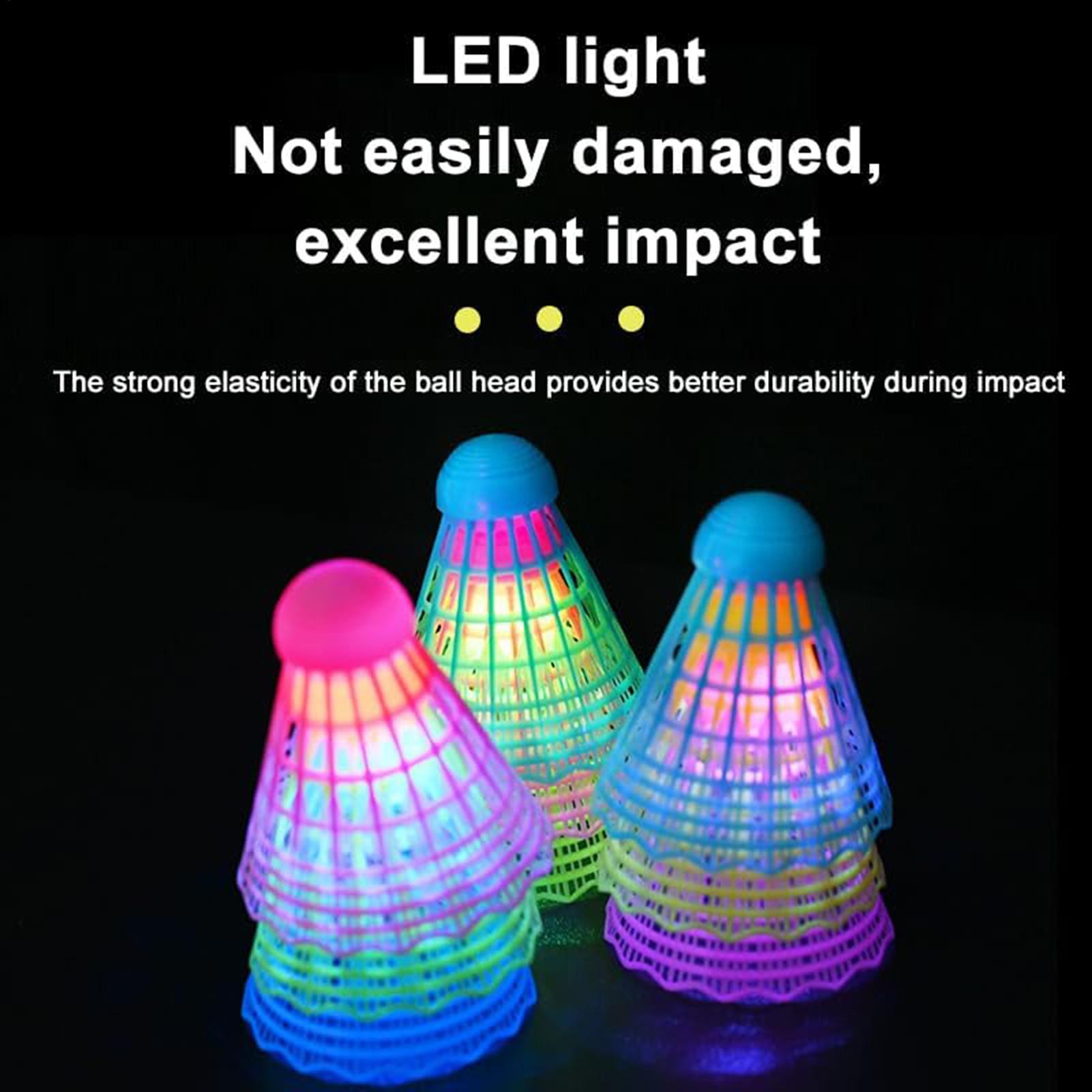 3pcs LED Badminton Shuttlecock - đánh giá và giá Badminton Nylon Shuttlecock