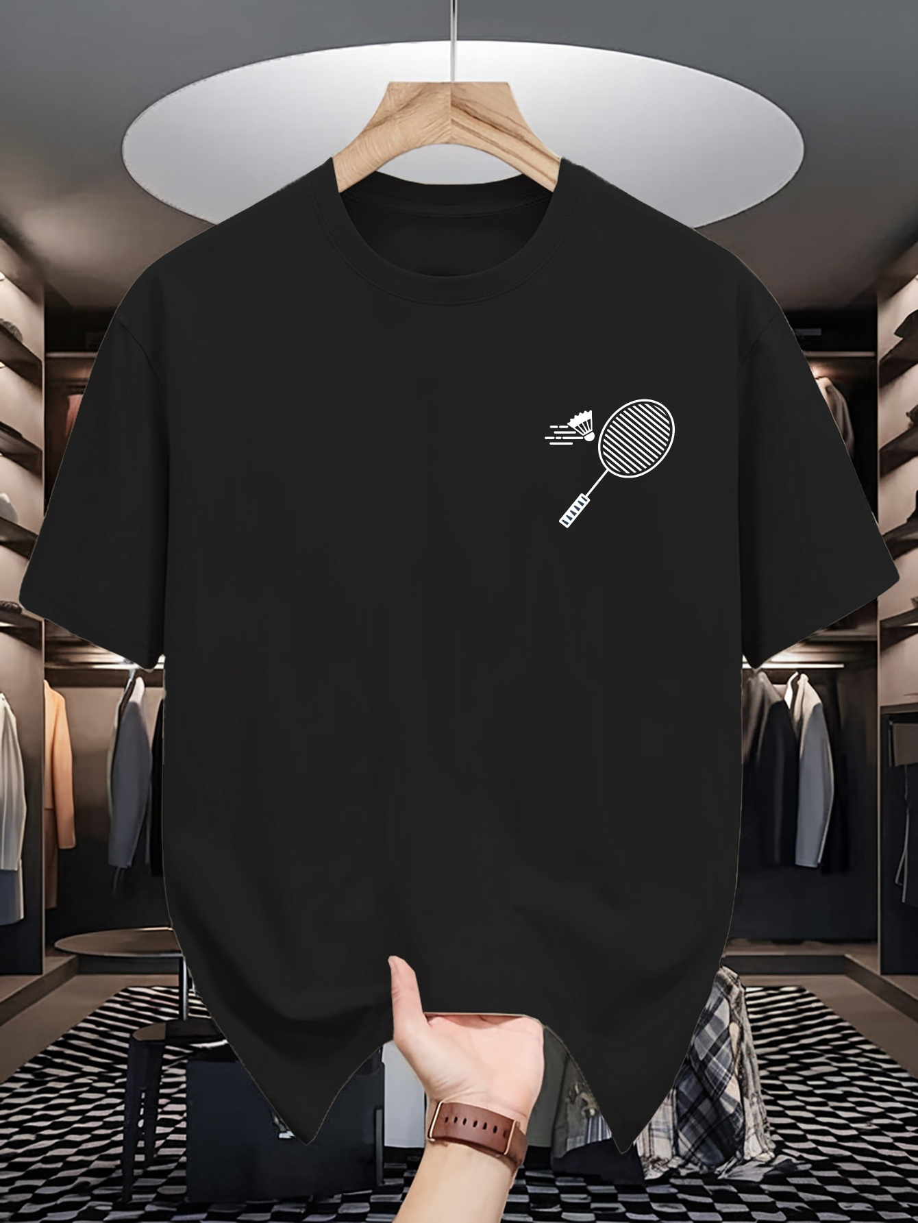 Mens Crew Neck T Shirt Minimal - đánh giá và giá Badminton Lovers