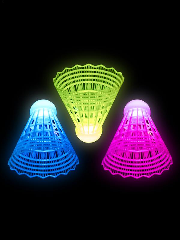 3pcs LED Badminton LuminousBad - đánh giá và giá Badminton Nylon Shuttlecock